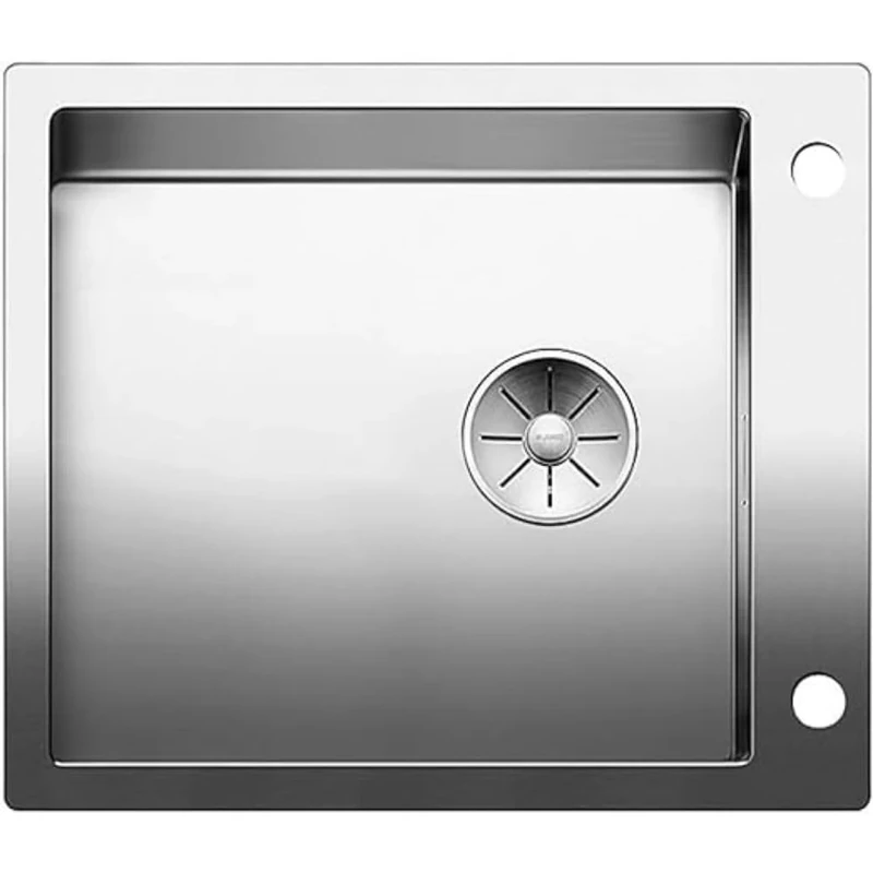BLANCO Claron XL 60-IF/A 521641 Steam Cooker Kitchen Sink with Battery Bank, Matched to Steam Cooking, for Normal and Flush Installation, InFino Spout, Stainless Steel Silk Gloss, 521641