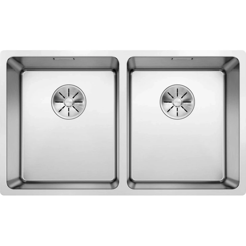 BLANCO ANDANO 340/340-U | Stainless Steel Sink | Installation Type: undermount Installation | for 80 cm Wide Base cabinets | Resistant to Scratches | Spacious Bowl Volume | [74.5x44x19.9 cm]