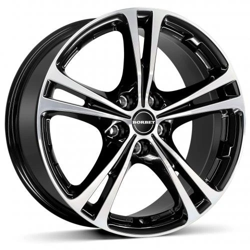 Borbet x L 8 x 18 ET 35 Bolt Circle 5 x 112 Hub Centering 72.6 x L 80835112572.6BP, Black Polished