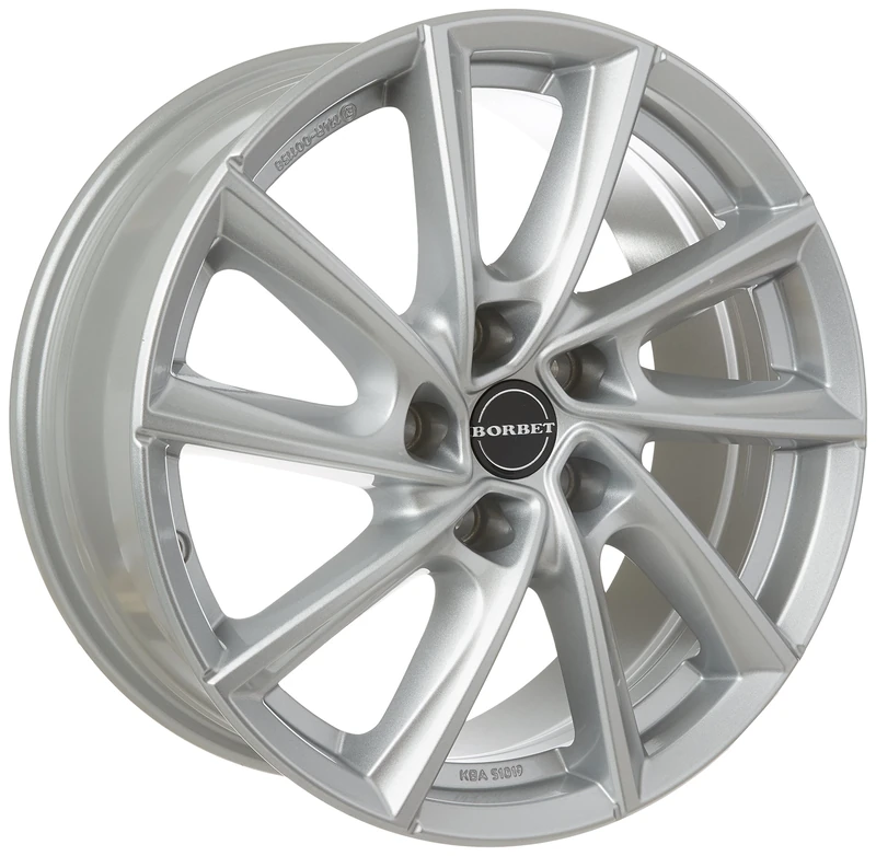 Borbet VT 7.5 x 17 ET 36 Bolt Circle 5 x 112 Hub Centering 66.5 VT 75736112566.5CS, Crystal Silver