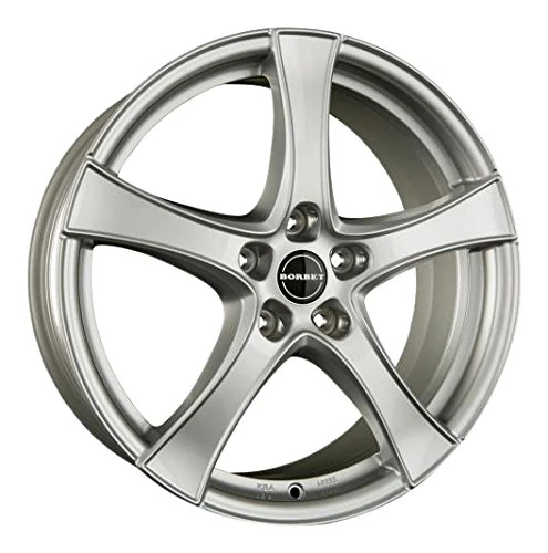 Borbet F2 7.5 x 18 ET 51 Bolt Circle 5 x 112 Hub Centering 57.06 F2 75851112557.1BS/T, Brilliant Silver