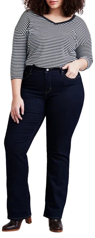 Levi's Women's Plus Size 315 Shaping Bootcut Jeans, Darkest Sky, 16 L