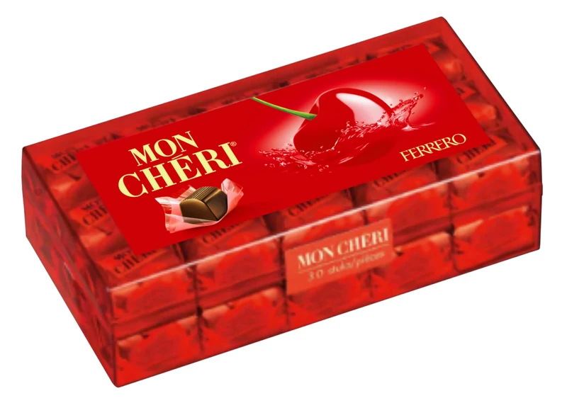 Ferrero Mon Cheri, Chocolate Hamper Gift Box, Cherry Brandy Liqueur Sweets, Mothers Day Gifts, 315g