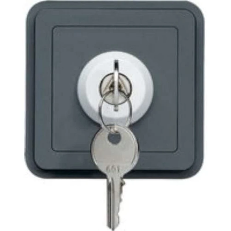 Hager cubyko 3 Position Waterproof Key Switch Grey