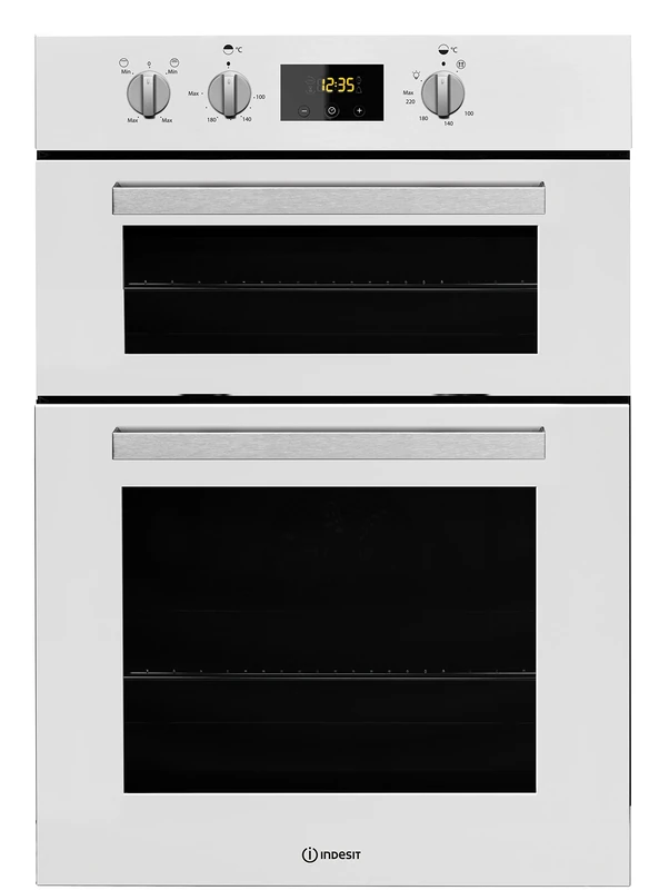 Indesit Aria Electric Built In Double Oven - White