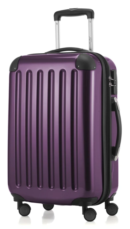 HAUPTSTADTKOFFER - Alex - Carry on Luggage Suitcase Hardside Spinner Trolley Expandable 20", Purple