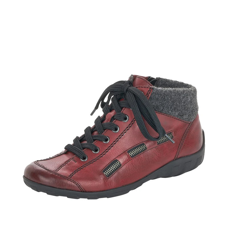 Rieker , Women’s Hi-Top Trainers, Red (Wine/Anthrazit), UK (44 EU)