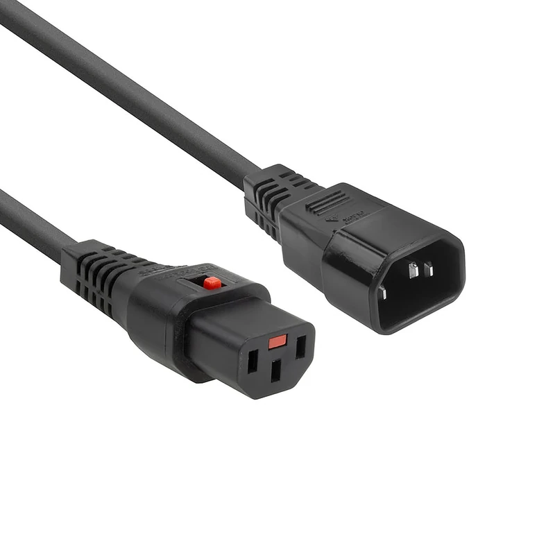 MicroConnect PC1002 Power Cable Black 0.5 m Coupler C13 Coupler C14 – Electric Cables (0.5 m, Male Connector/Female Connector, Coupler C13, Coupler C14, Black)