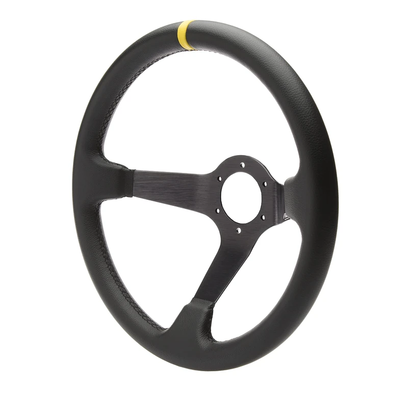 Goblet Simoni Racing Sport Steering Car/350P Leather, black/yellow