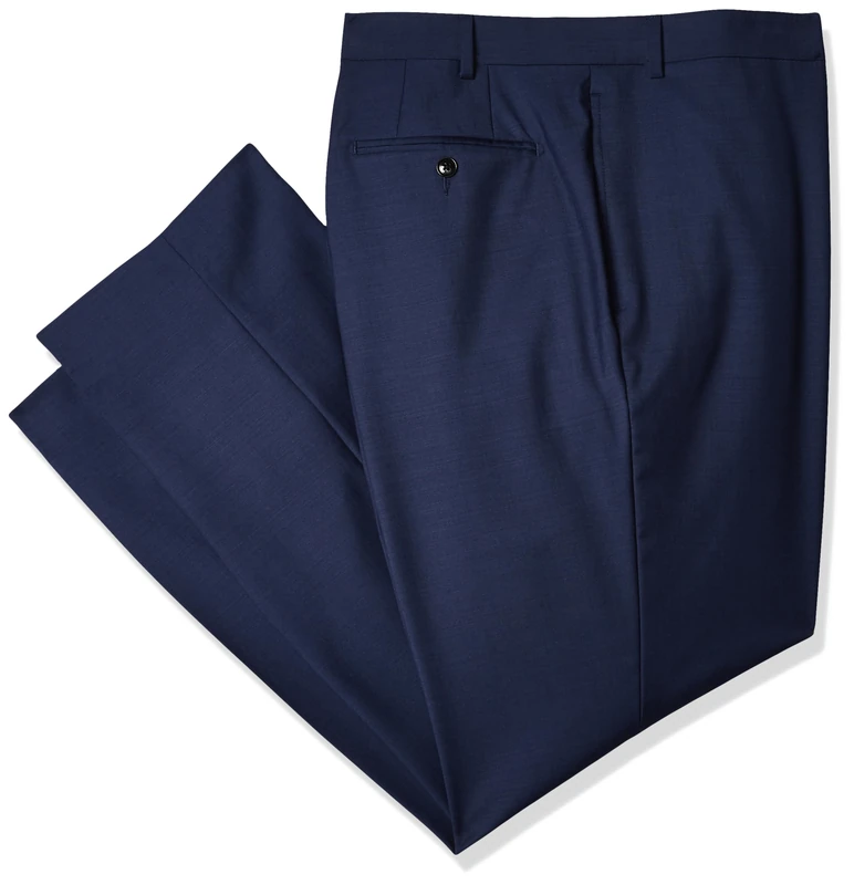 Calvin Klein Men's Slim Fit Suit Separates Business Jacket, Blue Pant, 38