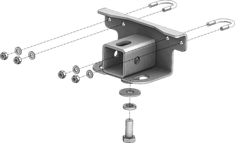 KFI PRODUCTS Rear Receiver Tow Hitch Tow Bar Hitch 101280