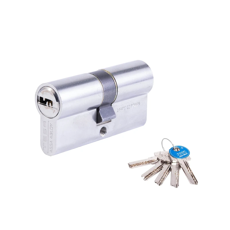 Tesa Assa Abloy T6554070N, Security Cylinder, T60, Long Level, Wrench, Nickel, 40 x 70 mm - Image 1