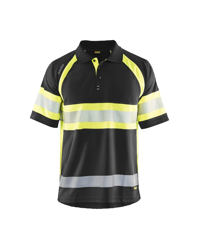 Blakläder 333810519933XL Size X-Large Class 1 High Vis-Polo Shirt - Black/Yellow
