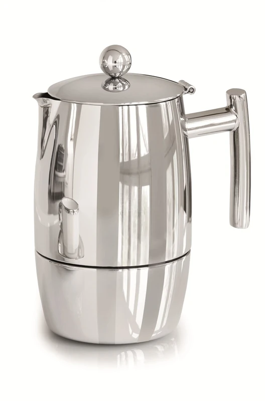 Weis Espresso Percolator Exclusiv For 3 Cups, Stainless Steel, Silver, 8 x 8 x 16 cm - Image 1