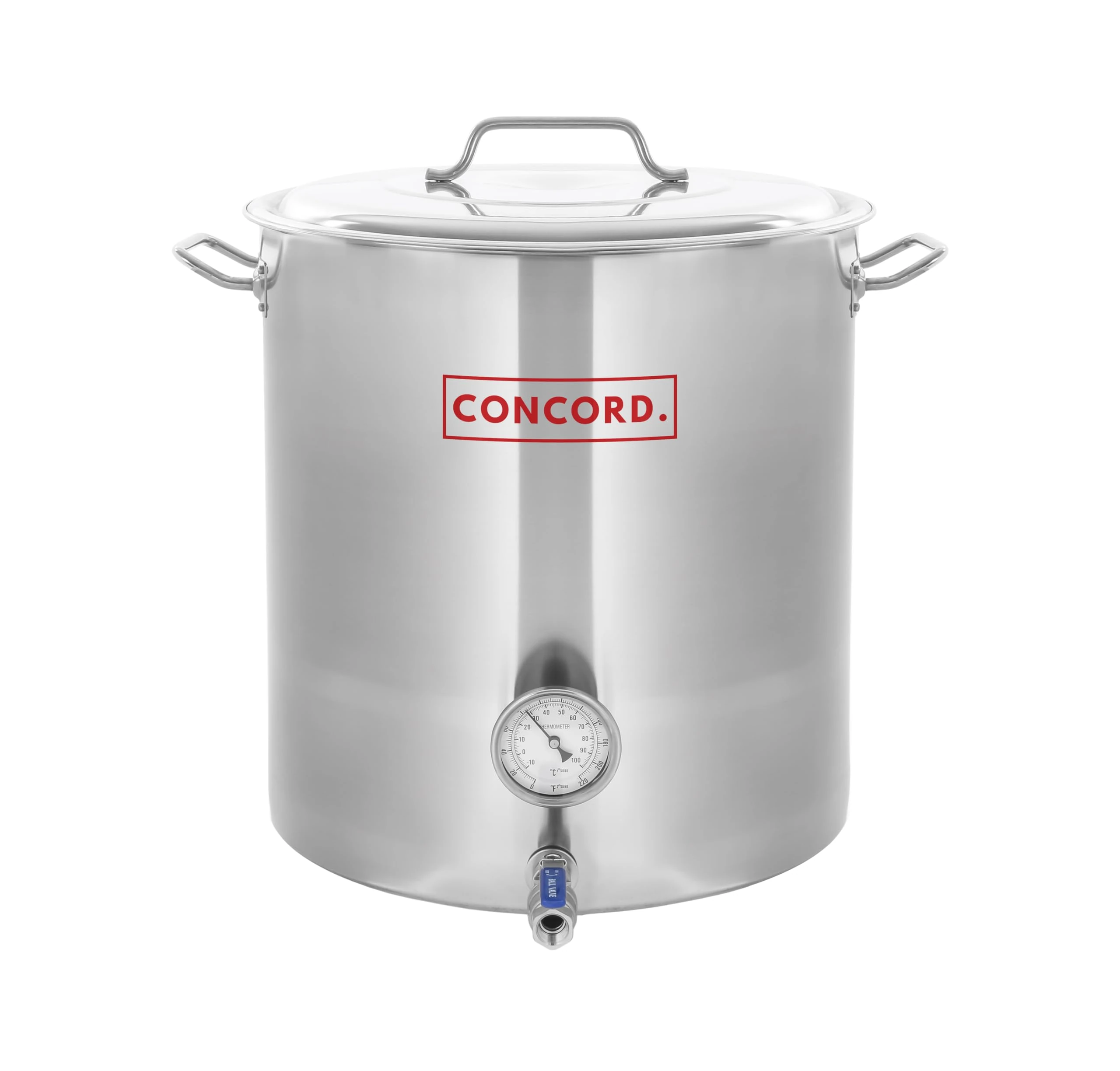 Concord Cookware Stainless Steel Home Brew Kettle Stock Pot (Weldless Fittings) 60 Qt/ 15 Gal