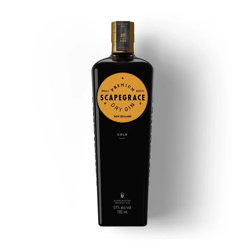SCAPEGRACE Gold 57% - Premium Dry Gin - Small Batch - Navy Strength - Distilled With Glacier Water - 70cL