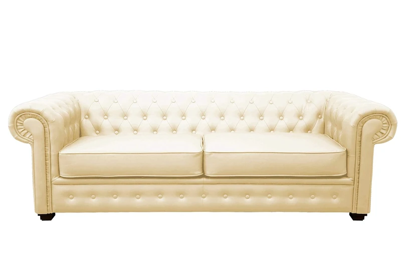 Venus Sofa Bed 3 Seater 2 Seater Black Cream Brown Red Faux Leather (3 Seater, Cream)