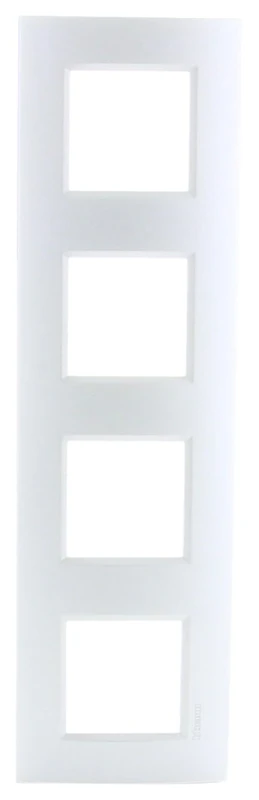 Bticino 448248024 Quadruple Plate Horizontal Silver - Image 1