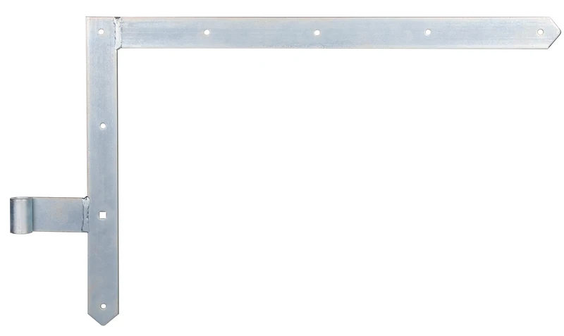 Alberts 313104 Gate Corner Hinge | in the Designs for Gates, Garage Gates and Frame Gates | electrogalvanised, Thick-Layer-passivated | roll Ø16 mm | Size 400 x 600 mm