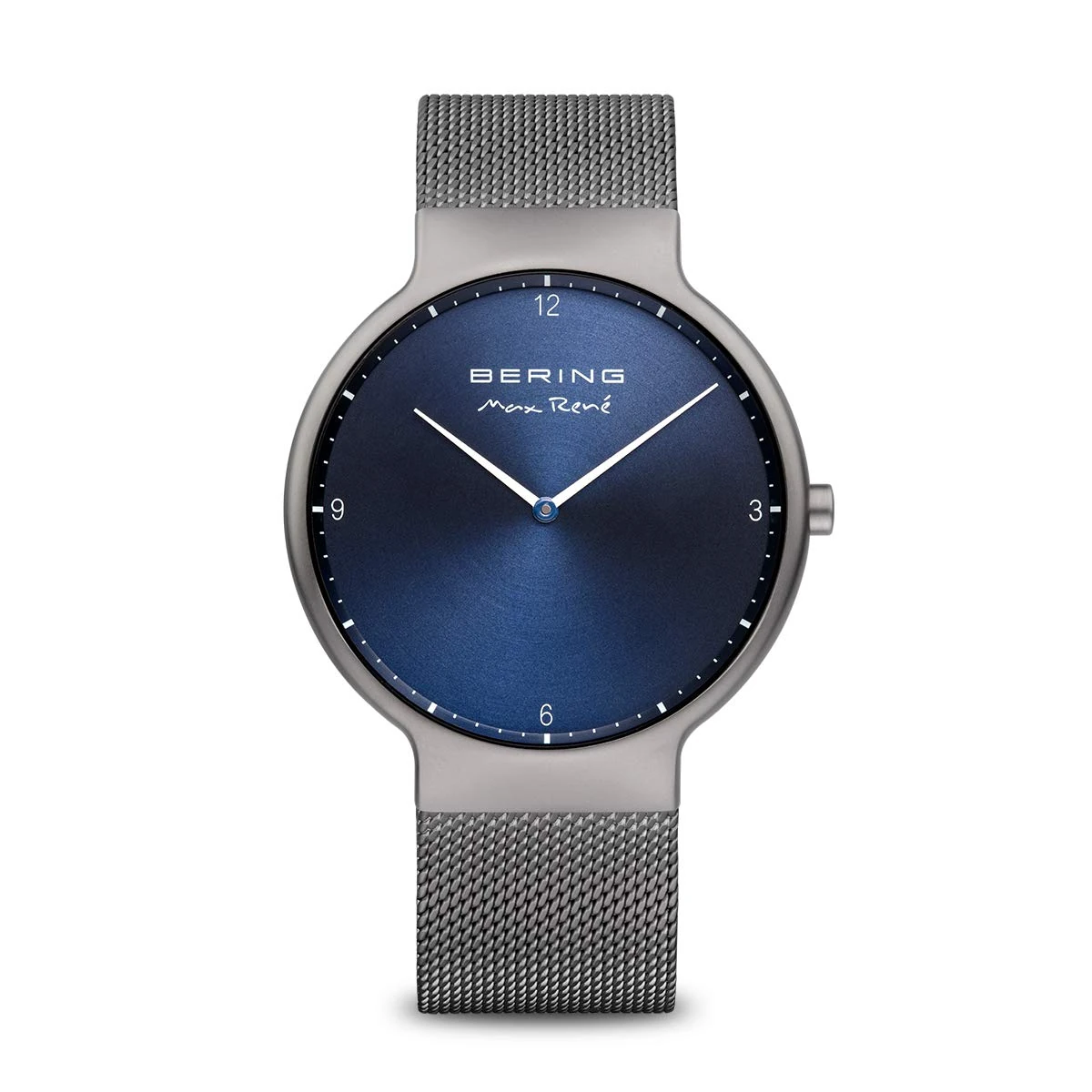 BERING Men Analog Quartz Max René Collection Watch with stainless steel Strap and Sapphire Crystal 15540-077, Grey/Grey, 40 mm