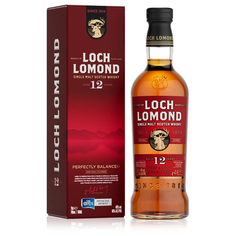 Loch Lomond 12 Year Old Single Malt Whisky 70cl | Award-Winning Single Malt Scotch Whisky from the Highlands, Perfectly Balanced and Aged in Amercian Oak Casks, the Ideal Premium Whisky Gift Choice