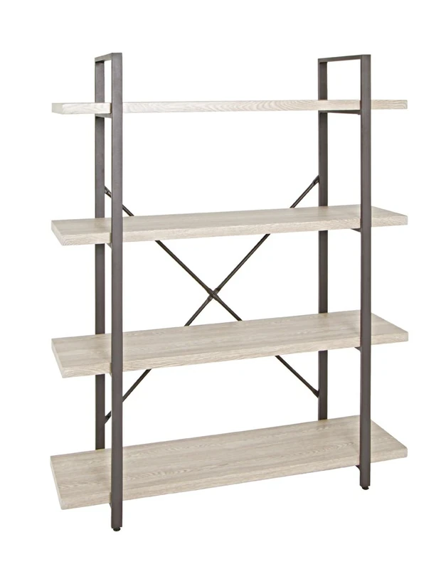 HAKU Möbel Rack Brown, Light Oak, Metal, Honeycomb Panel - Size: W 105 cm X H 139 cm X D 33 cm, Style: Modern
