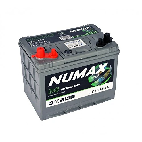 Numax 12V 80AH DC24MF Deep Cycle Leisure Marine Battery Motorhome Caravan Boat - NCC VERIFIED