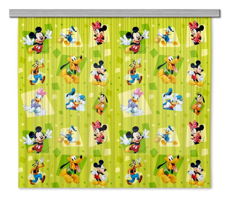AG Design Disney Mickey Mouse 3D Print Curtains - 180x160 cm