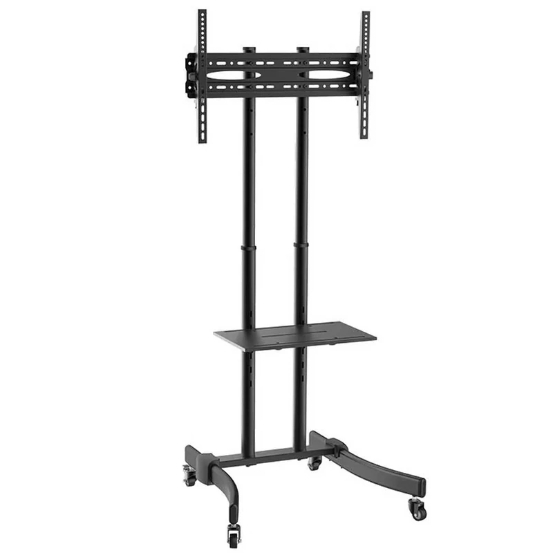 LogiLink BP0026 - Professional TV Stand on Wheels with Height Adjustment for 37-70 Inch LCD LED OLED Black