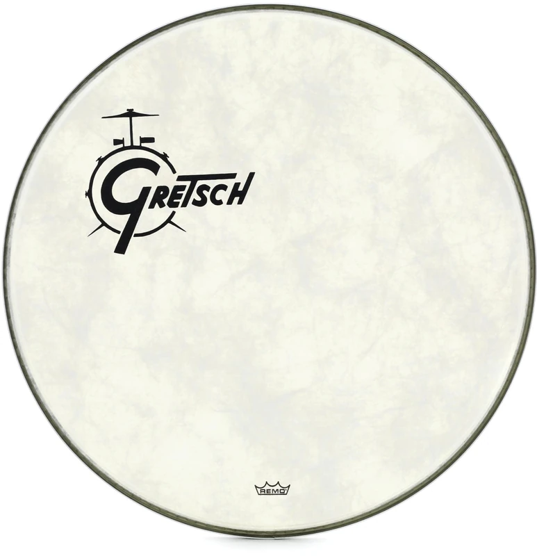 Gretsch Drumhead - Bass Drum Resonant Head - Fiberskyn - 18" - Logo offset left - GRDHFS18O