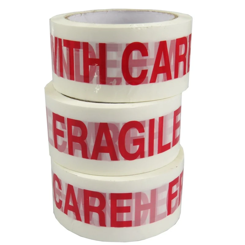 Triplast 48 mm x 66 m Handle with Care Printed Low Noise Parcel Packing Tape (Pack of 36)