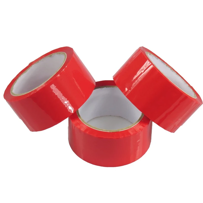 Triplast 48 mm x 66 m Low Noise Packing Parcel Tape - Red (Pack of 36)