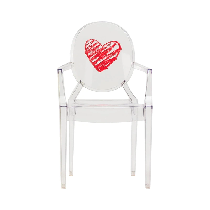 Kartell Loulou Ghost Kids, Plastic, Transparent, 37 x 39 x 63 cm