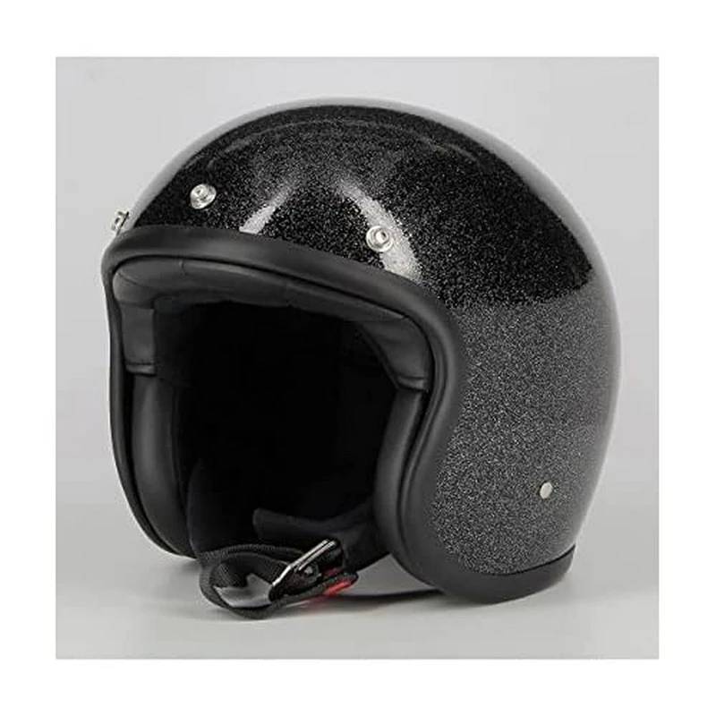 DMD 1JTS30000GB04 Vintage Motorcycle Helmet - Black, Size L
