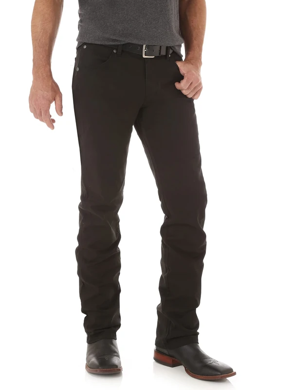Wrangler Men's Retro Slim Straight Leg Jean, Black, 34W x 32L