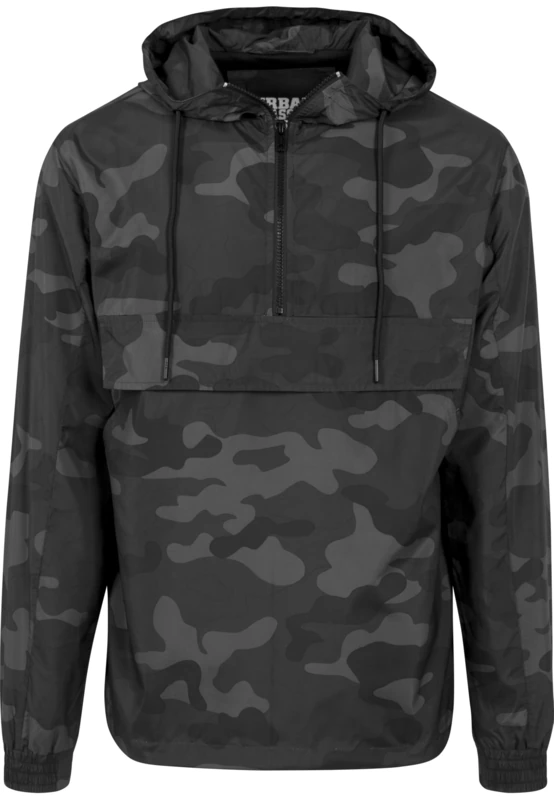 Urban Classics Men's Camo Pull OverJacket, Camuflaje Oscuro, XL - Image 1
