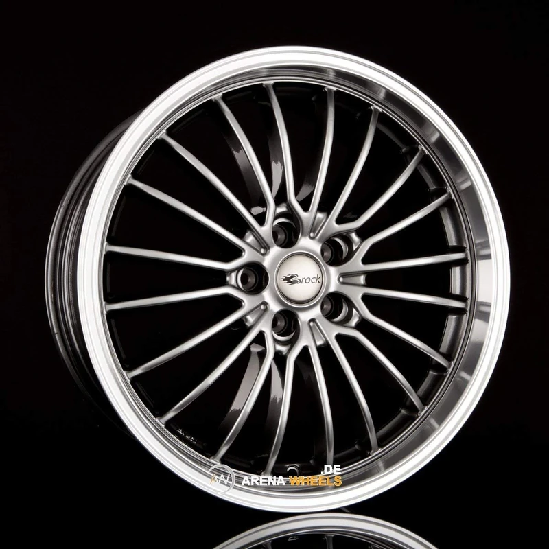 Brock B24GP 8.5 x 19 ET 40 Bolt Circle 5 x 114 Hub Centering 72.6 580070828, Chrome Silver Horn-Polished