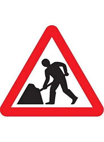 Caledonia Signs 56556 Men At Work Fold Up Triangle Sign, 600 mm