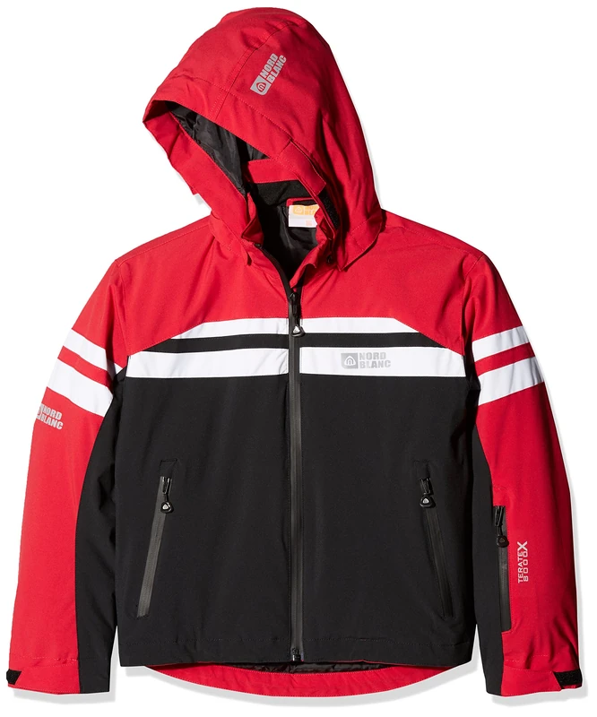 Nord Blanc Boy's Yearn Winter/Ski and Snowboard Jacket, Children's, YEARN, dunkelrot, 7-8 Years (122-128 cm)