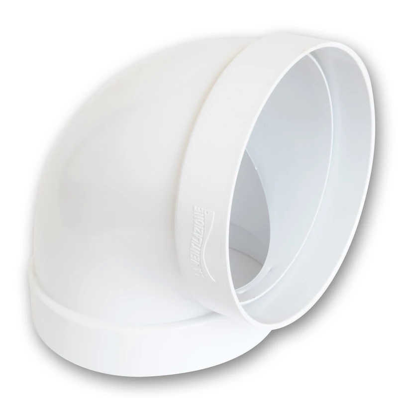 Ventilation CCR125B Curved 90° FF ABS for Ducted Aeration, Diameter 125 mm