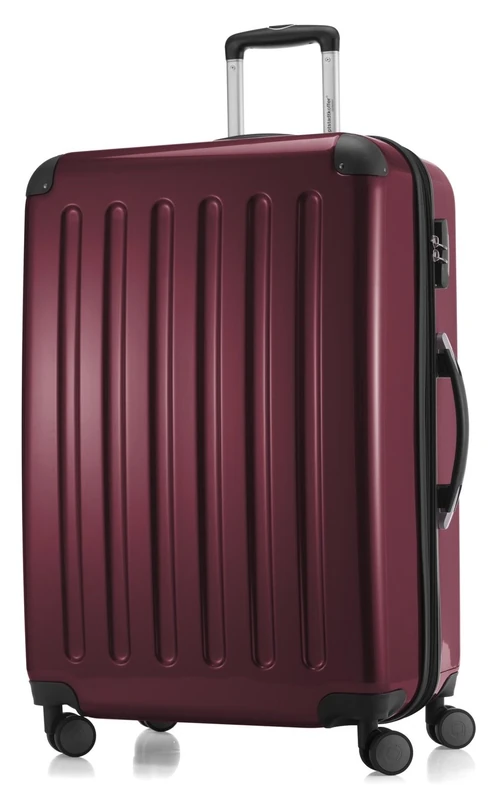 HAUPTSTADTKOFFER - Alex - Luggage Suitcase Hardside Spinner Trolley Expandable 28", Burgundy