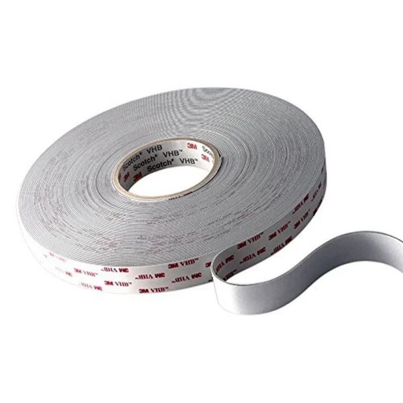 3M 4945 VHB Adhesive Tape, 19 mm x 33 m, 1.1 mm, White, Film Liner, Pack of 3