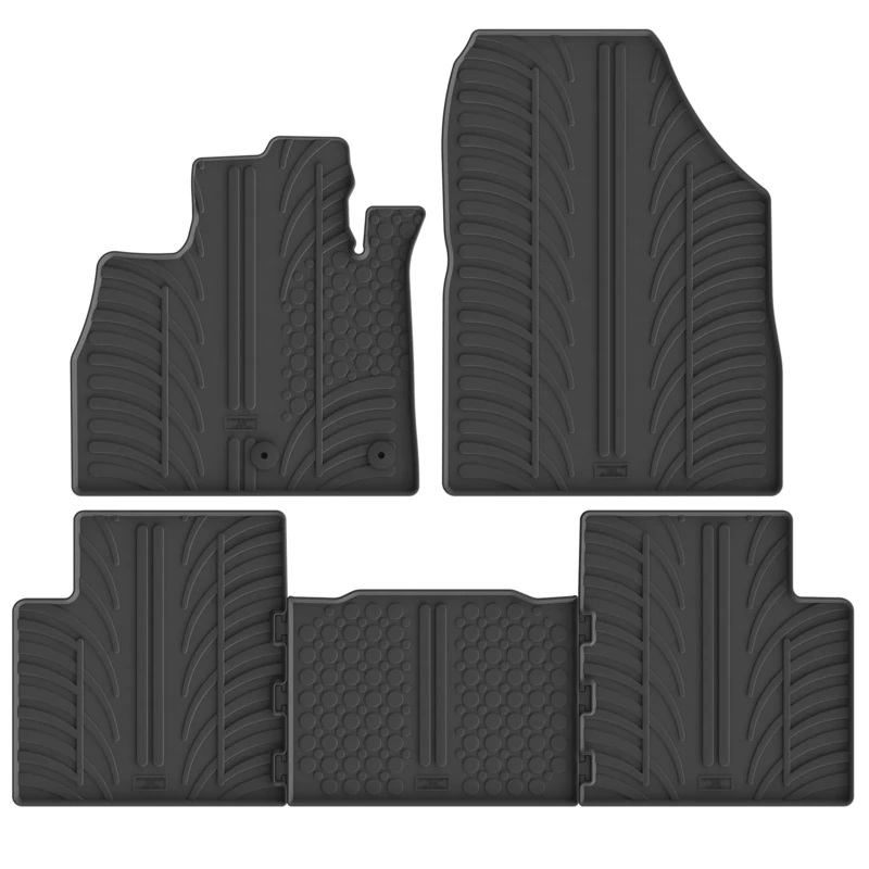 Gledring Rubber car mats set LHD compatible with Renault Scenic IV 2016-2024 (T profile 5-pieces)