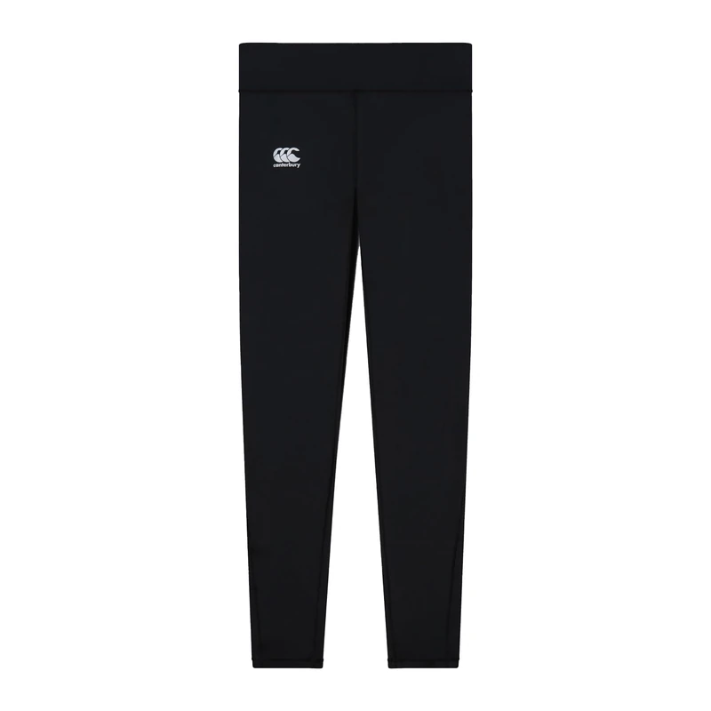 Canterbury Women's Vapodri Full Length Tights | High Waisted Leggings | Moisture Wicking | Internal Pocket Full Length Leggings, Jet Black, 10