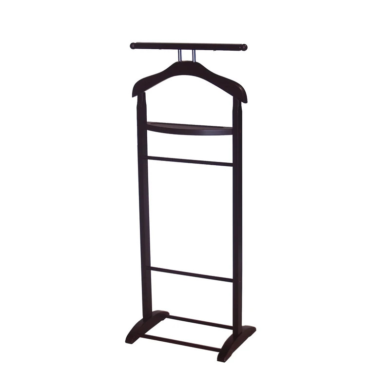 Proman Products - VL17014 Knight Valet Sand, 18" x 12" x 43.5", Walnut - Image 1