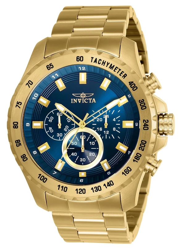 INVICTA Speedway 24213 Men's Watch - Waterproof - Analogue - Quartz Movement - Stainless Steel with Blue dial - 48mm