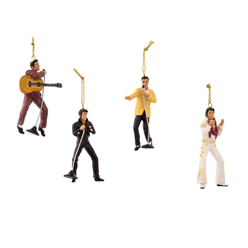 Kurt S. Adler Elvis Presley 4-Piece Ornament Gift Set, 2.5in - Image 1