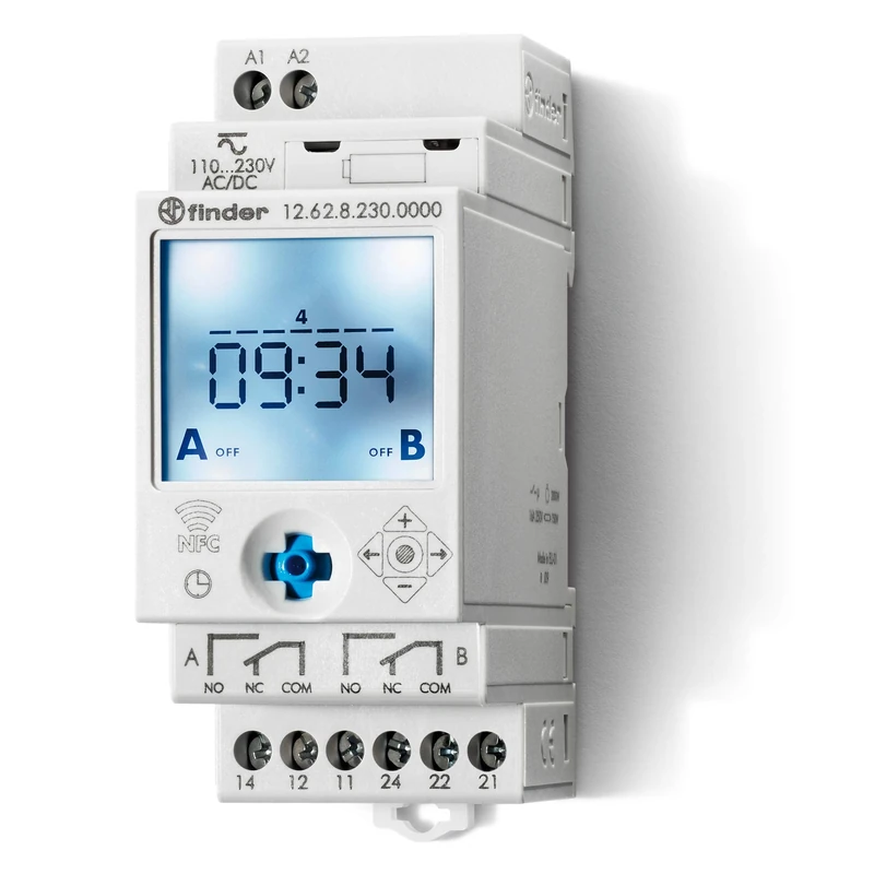 Finder Series 12 – Weekly 2 CO on/Off Switch/Pulse NFC