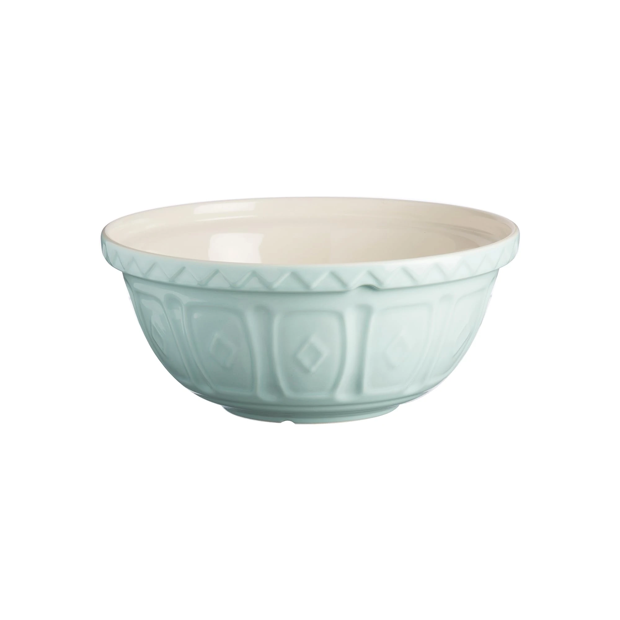 Mason Cash Colour Mix Powder Blue Mixing Bowl | 2 Litre Capacity | 24cm Earthenware Bowl with Classic Pattern Design | Lightweight & Dishwasher Safe | Ideal for Pastry, Cakes, Cookies & Family Baking