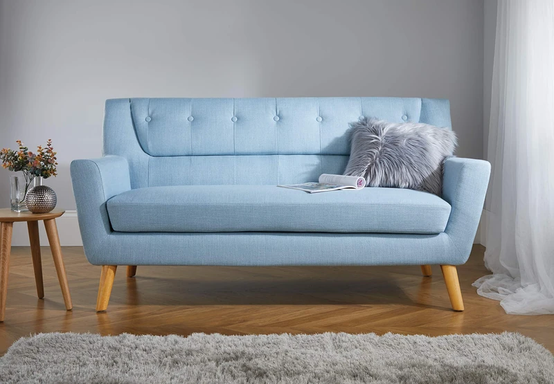 Birlea Lambeth Sofa - Fabric, Duck Egg Blue, Large - Image 1